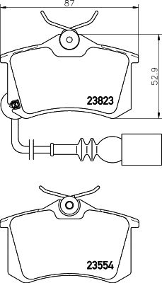 HELLA PAGID 8db355010781 -  Комплект тормозных колодок, дисковый тормоз